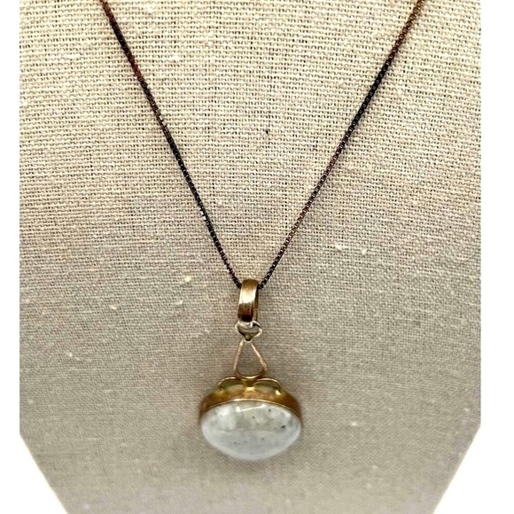 Handcrafted 925 Sterling Silver Moonstone Pendant Necklace.  A55 - Picture 3 of 9